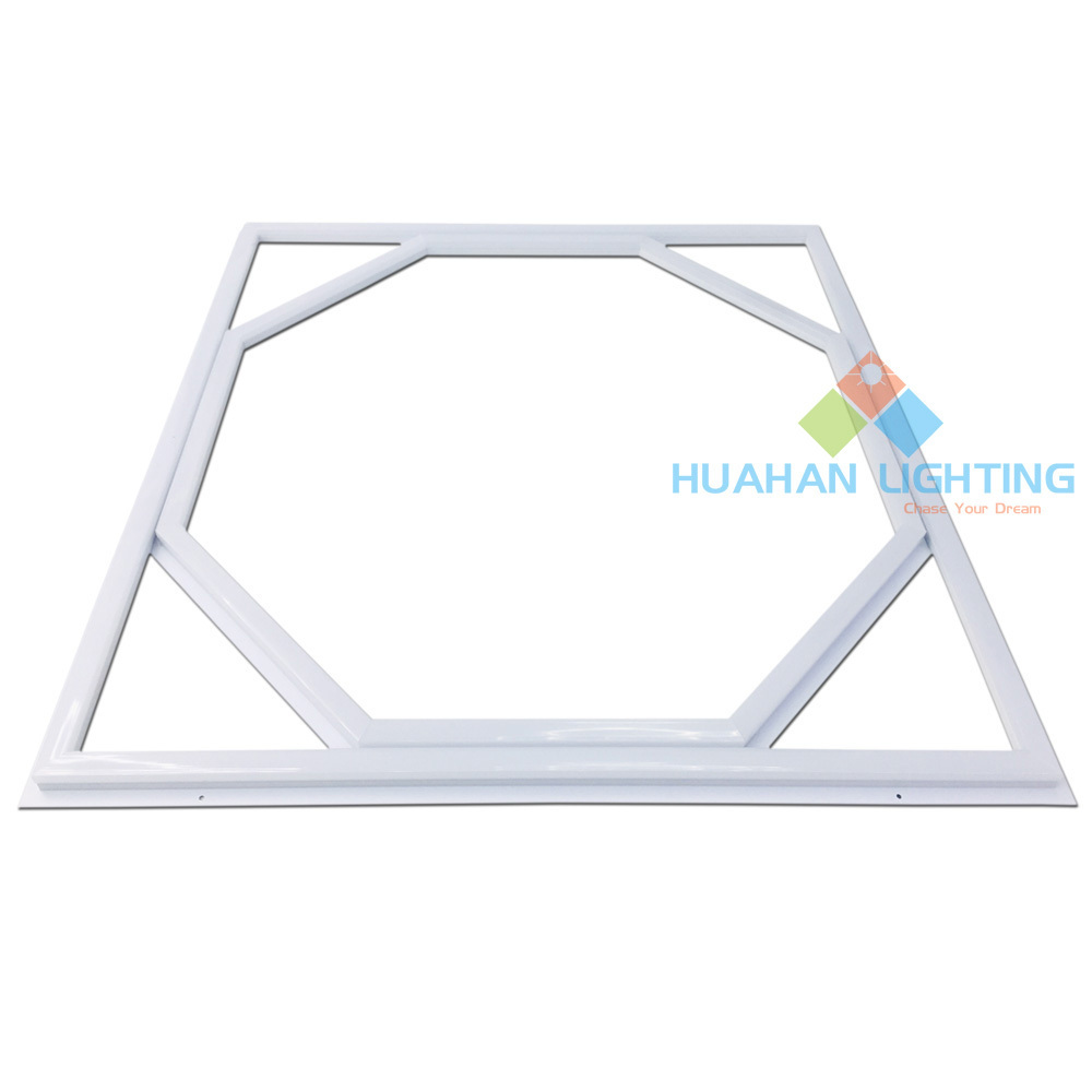 UKCA CE RoHS square flat led panel for school hospital office aluminum lattice double D octagon hexagon LED Frame Panel Light