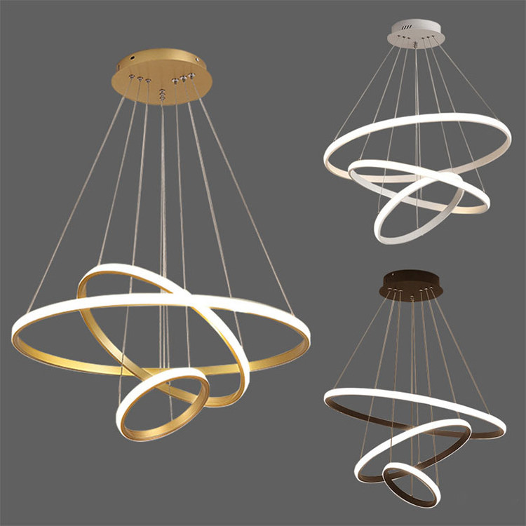 China Large Acrylic Hotels Remote Ring Lighting Fixtures Modern Dimmable Led Chandelier Luxury,Pendant Light