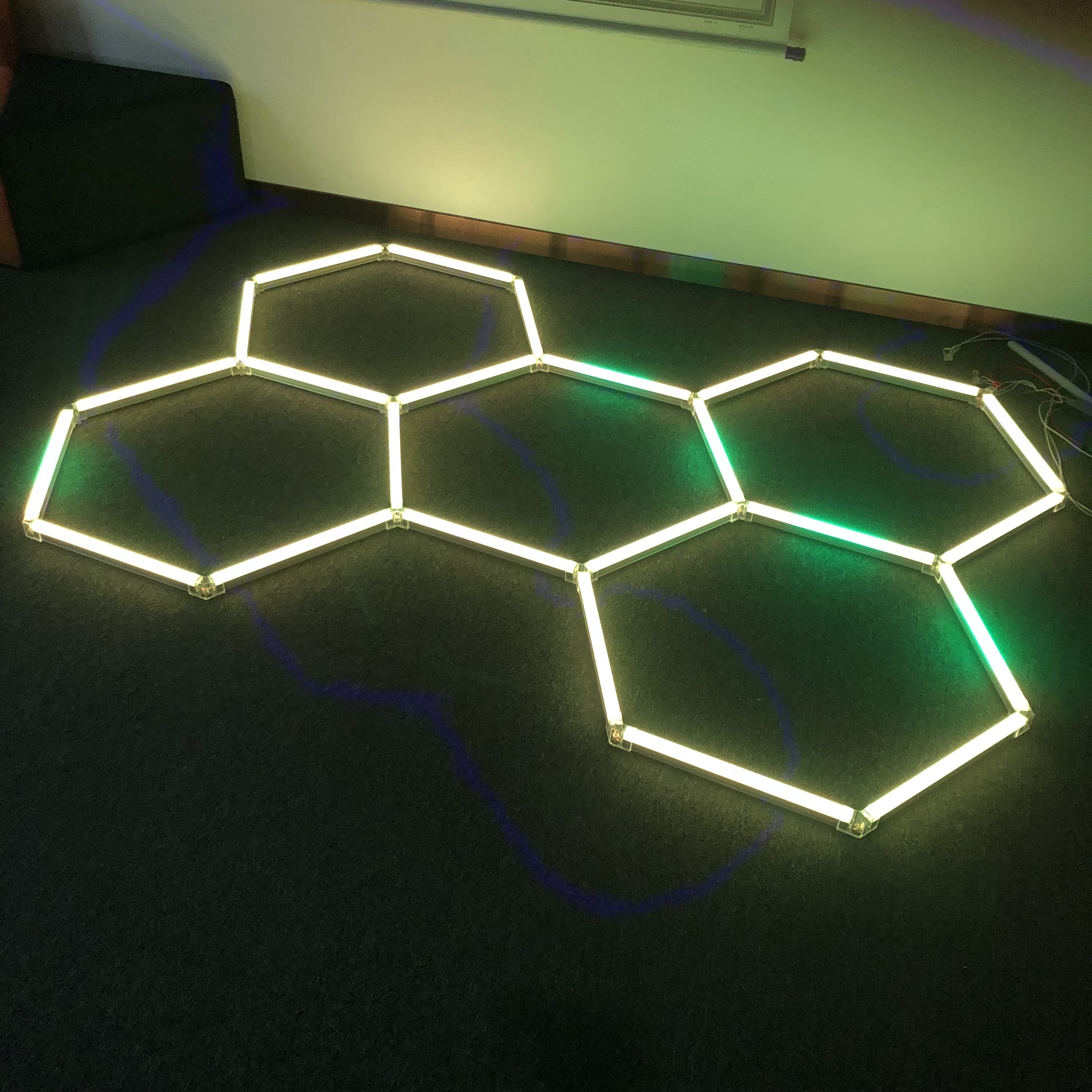 Smart Hexagon RGB Light Ceiling RGB Hexagonal Lights RGB LED Hexagon Garage Light