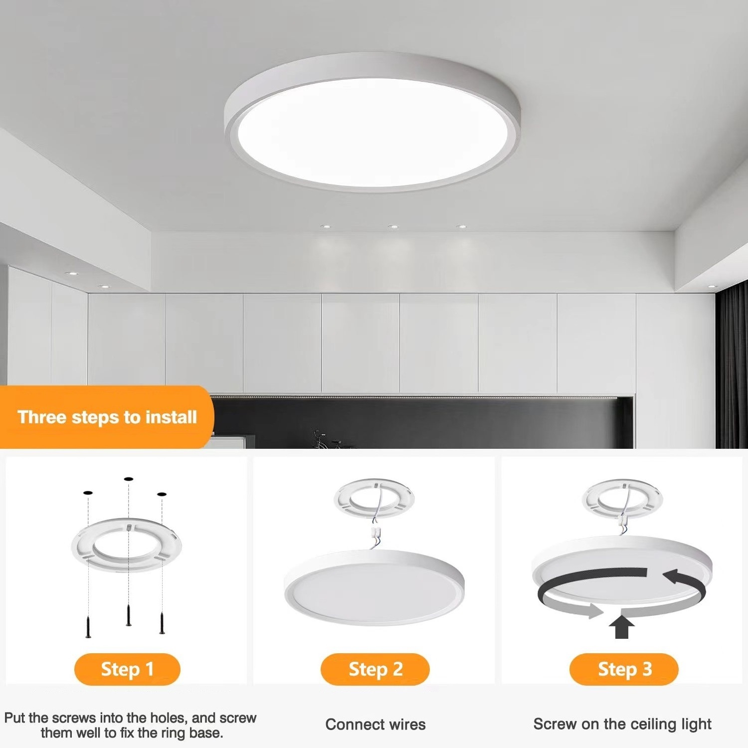 Surface Mounted round ring led ceiling light for living room sitting room small bedroom indoor ceiling light