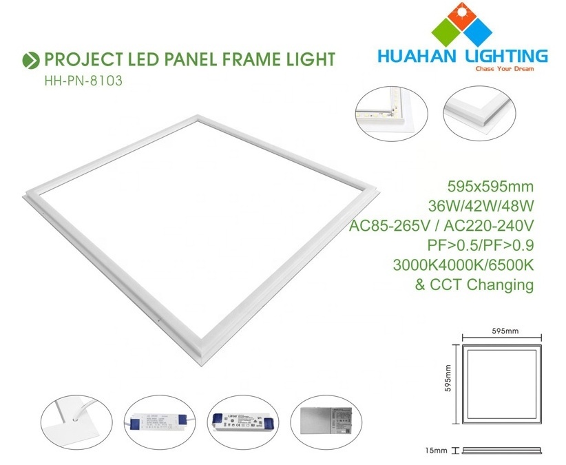 Ce Rohs Smd2835 48W Aquarium Led Light Panel,2X2 Square Recessed Mount Led Slim Frame Flat Panel Light 60Cm*60Cm