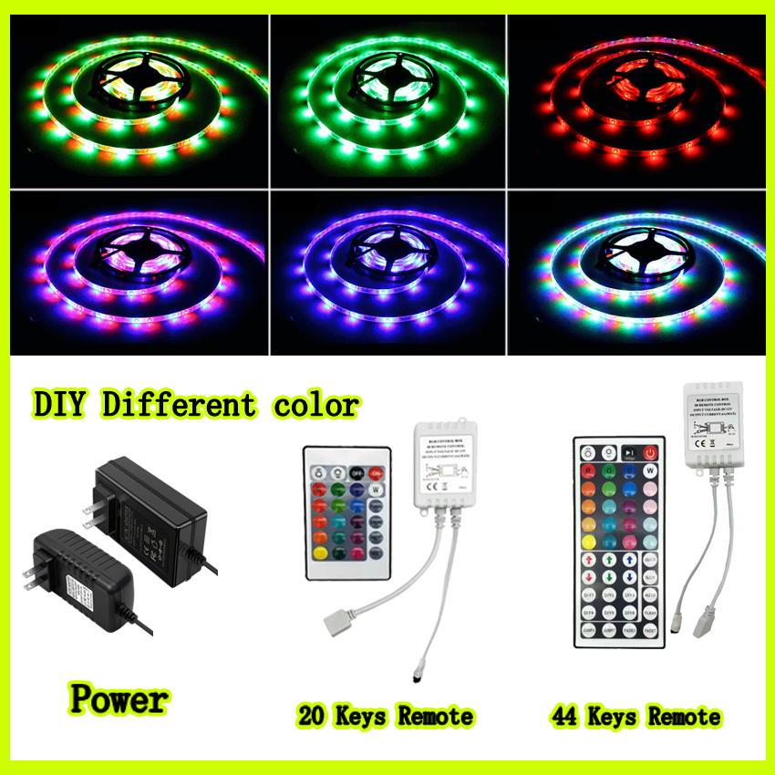 Hot Selling Ip65 Waterproof Remote Control Rgb Smd5050 5M Color Changing Smart Led Strip Light Flexible Rgb 5050