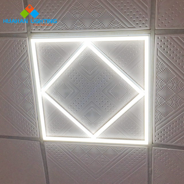 Ceiling mounted panel square lattice frame 600x600 diamond led panel light