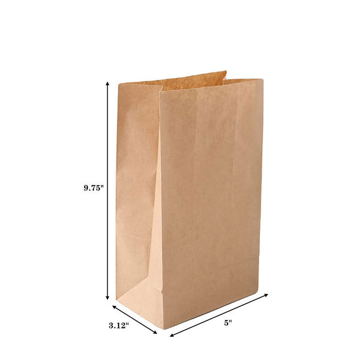 huahao Customized Food Grade Kraft Recycled Brown Logo Printed Pharmacy Paper Bag