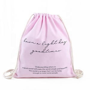 huahao new multi colored muslin calico organza canvas extra large soft cotton pink draw string bag