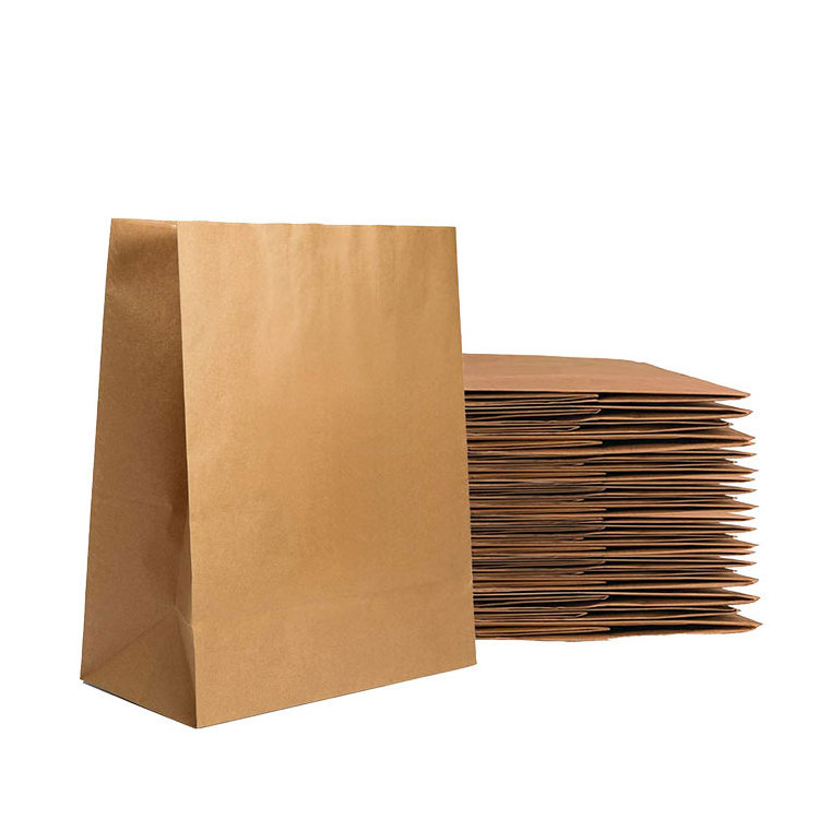 huahao Customized Food Grade Kraft Recycled Brown Logo Printed Pharmacy Paper Bag