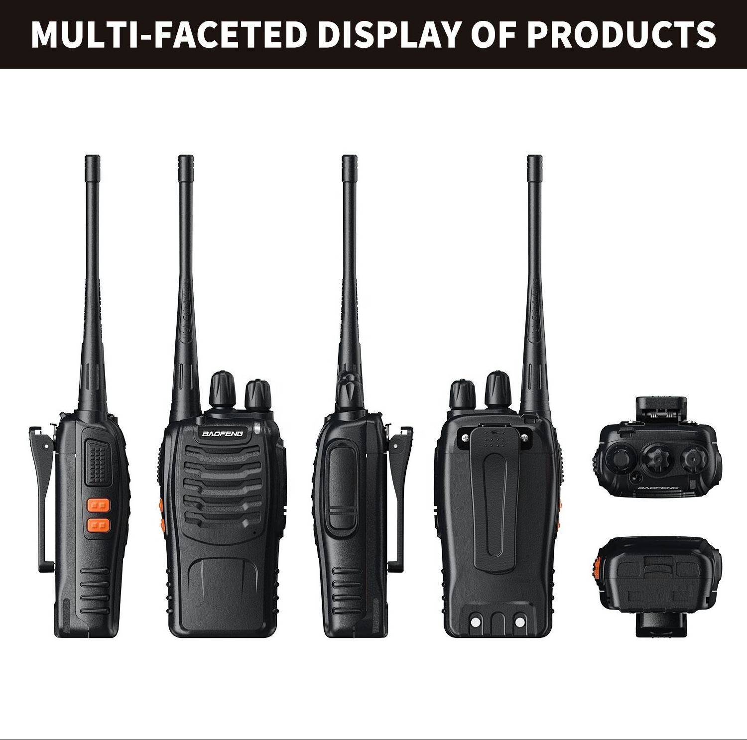 Custom Walkie Talkie 10km Long Walkie Distance BF 888S Talkie Explosion-proof Waterproof Grade Dual Frequency Walkie Talkie