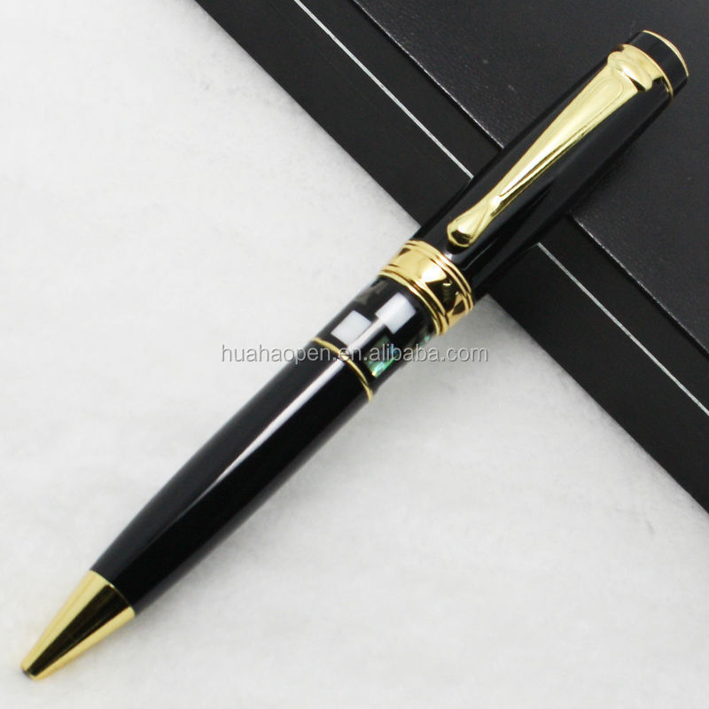 Huahao brand Metal pen set with touch stylus on the top Classical Luxury vip gift ball point pen calligraphy pen set