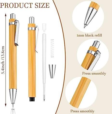 2023 Hot Creative Advertising Gift Bamboo Pen Custom Logo Promotional Ballpoint Pens