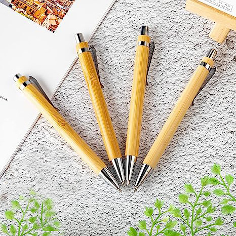 2023 Hot Creative Advertising Gift Bamboo Pen Custom Logo Promotional Ballpoint Pens