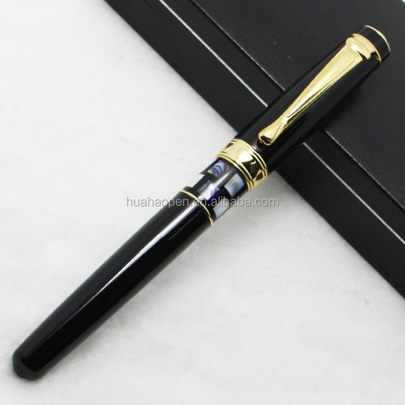 Huahao brand Metal pen set with touch stylus on the top Classical Luxury vip gift ball point pen calligraphy pen set