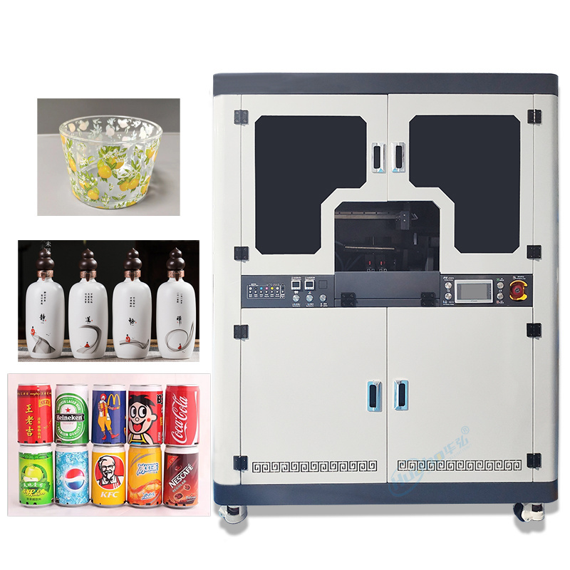 High speed cylindrical color printing machine candle cup printer metal insulated cup easy to pull can,plastic cup UV printer