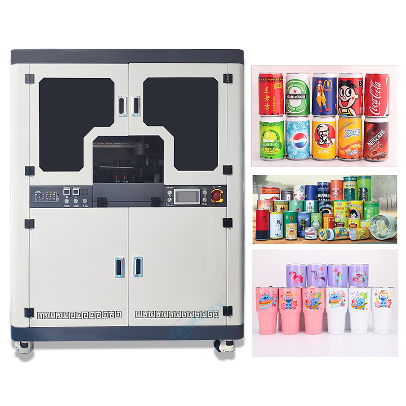 High speed cylindrical color printing machine candle cup printer metal insulated cup easy to pull can,plastic cup UV printer