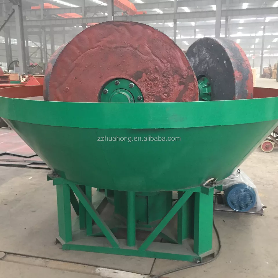 Double wheel three wheel wet pan mill production of 5 tons 1200 1400 1500 1600 gold roller casting roller