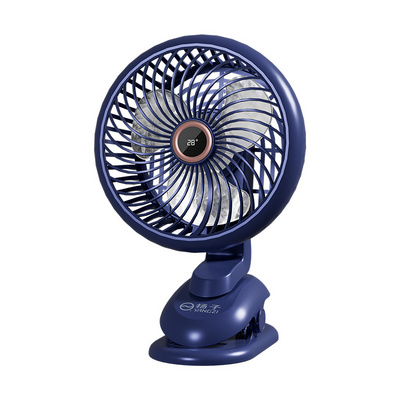 5 Gear Portable Clip Fan USB Rechargeable Battery Operated Mini Floor Low Noise Summer Electric Fan for Household Bedroom Office