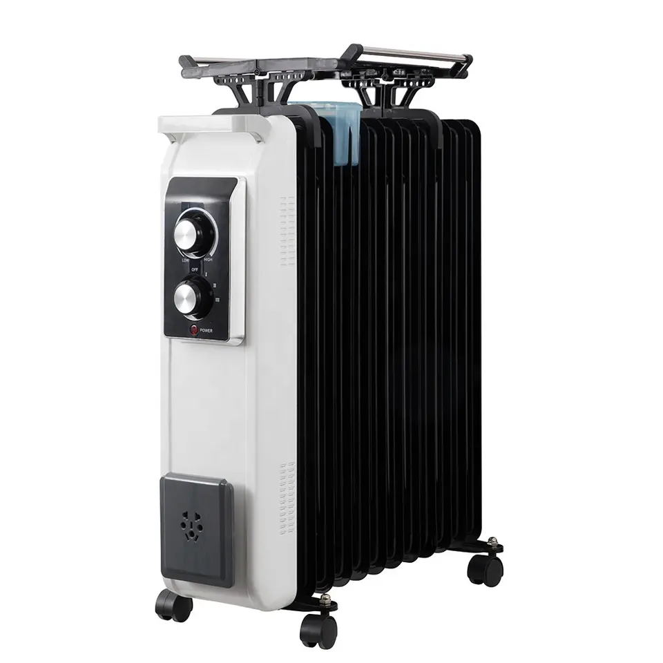 Oil Filled Radiator Heater 1500W - Portable Electric Oil Space Heater for Indoor Use - Super Quiet Remote Control 12H Timer