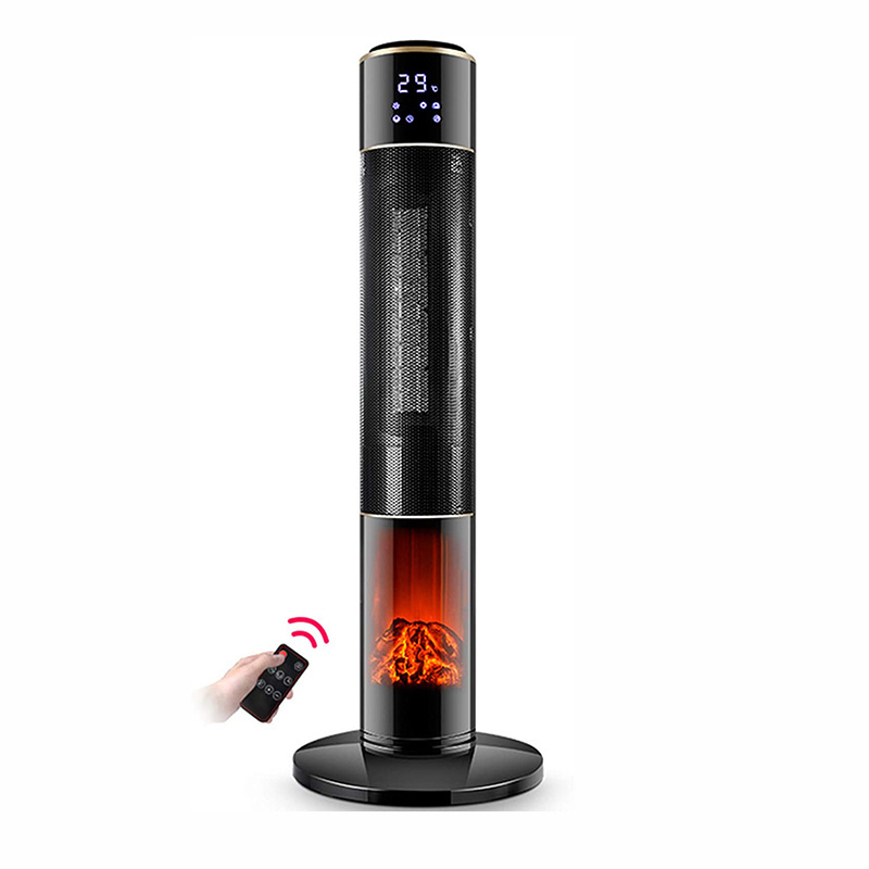 2000 W PTC portable carbon Fan heater  Fireplace Tower Heater Electric Fireplace Heater  3D Flame  for room, home indoor outdoor