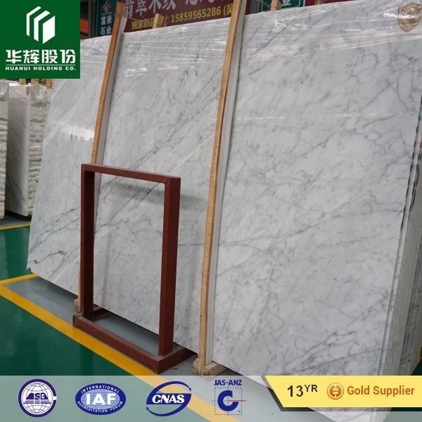 Carrara white composite marble tile, marble laminated ceramic tiles