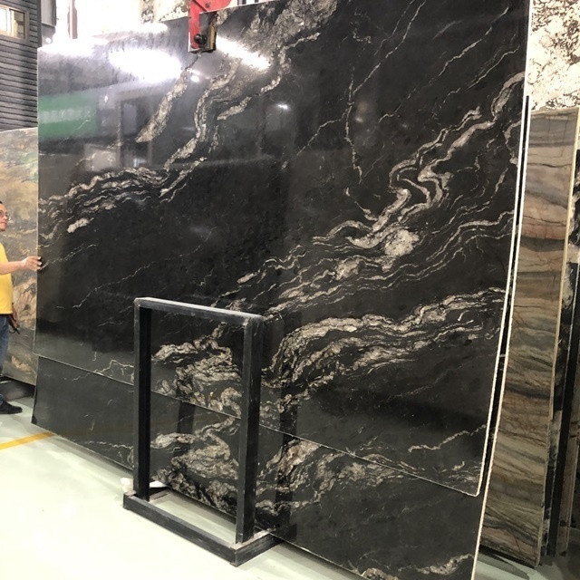 On Sale Brazilian Black Cosmic Granite Big Slabs