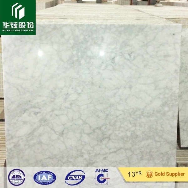 Carrara white composite marble tile, marble laminated ceramic tiles