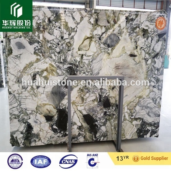 Chinese green onyx, white marble with green veins big slabs, tiles, factory price marble