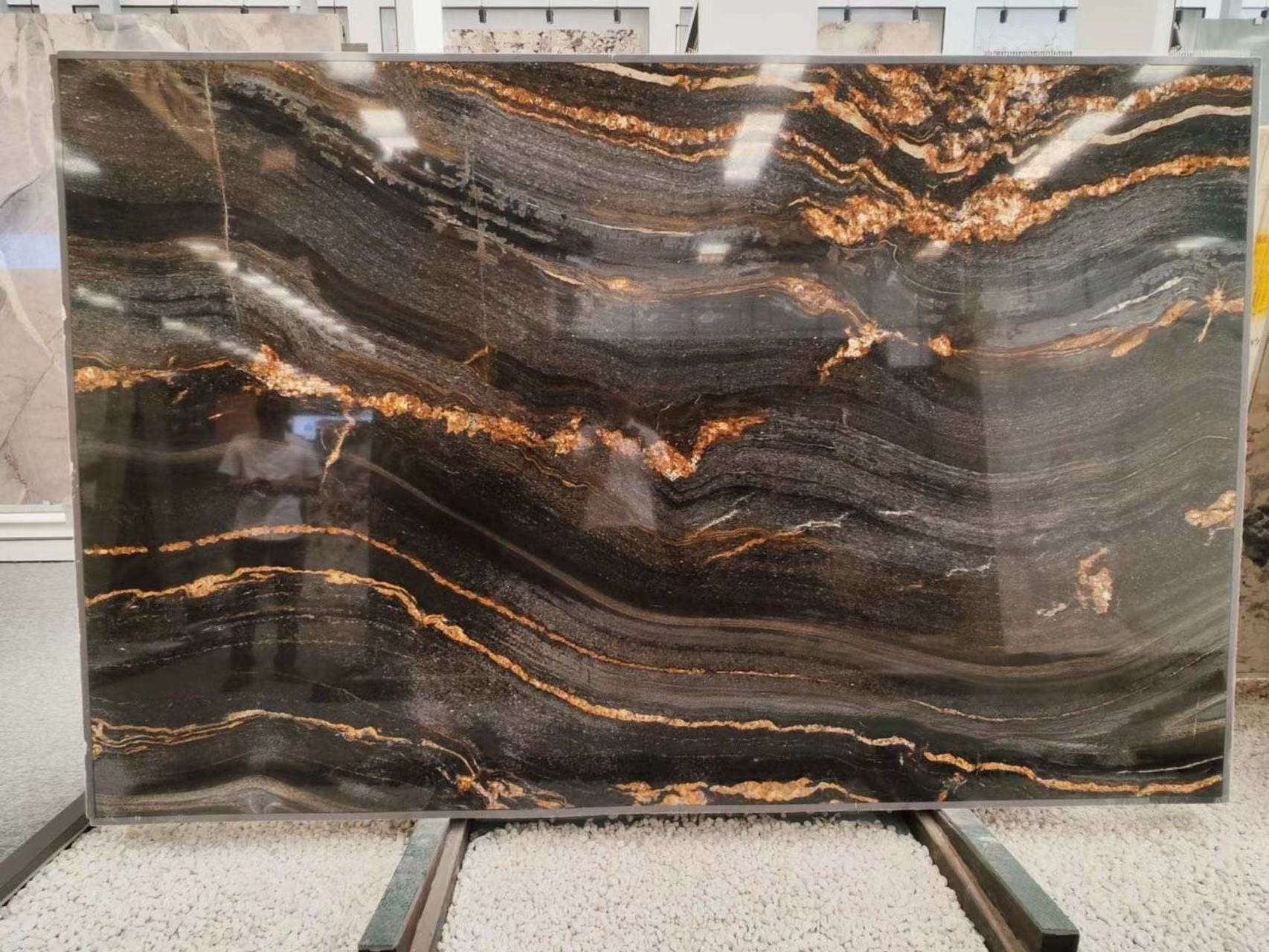 High Quality cosmic black fusion brazil granite wholesale cheap brazil gold and black stone for countertop