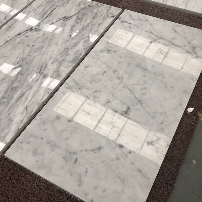 Carrara white composite marble tile, marble laminated ceramic tiles