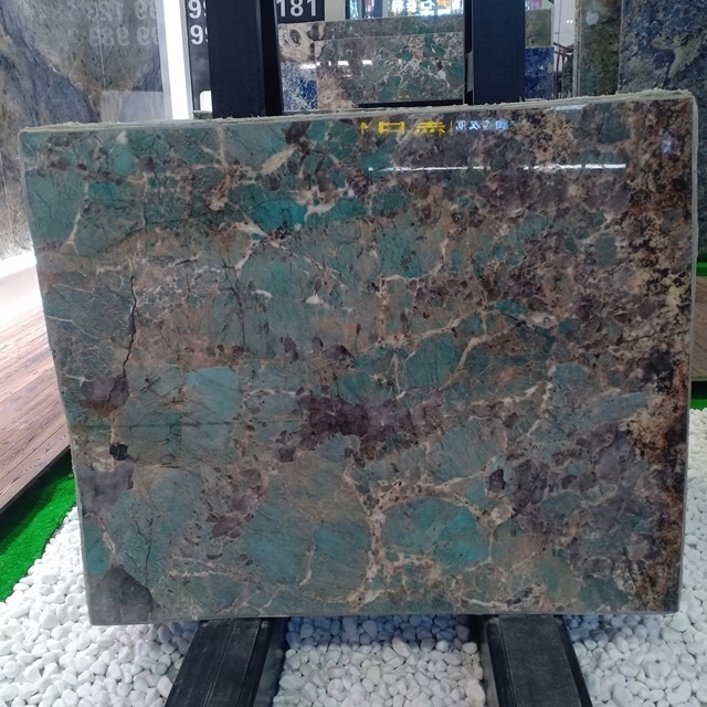 Polished amazonite granite slabs natural stone amazon green import stone