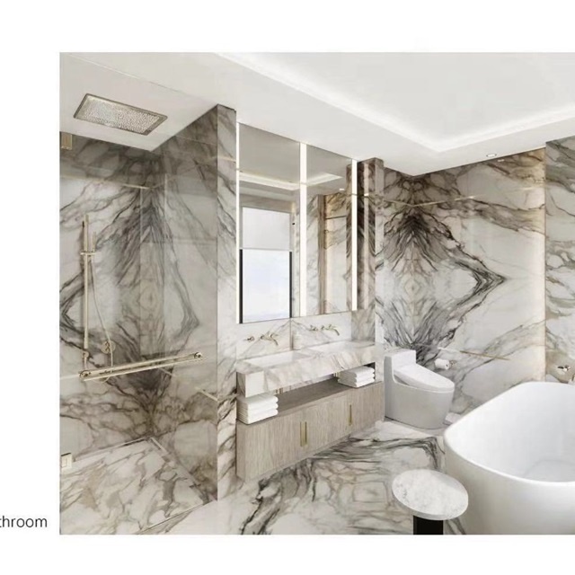 Italian modern and luxury calacatta gold marble for bathroom design