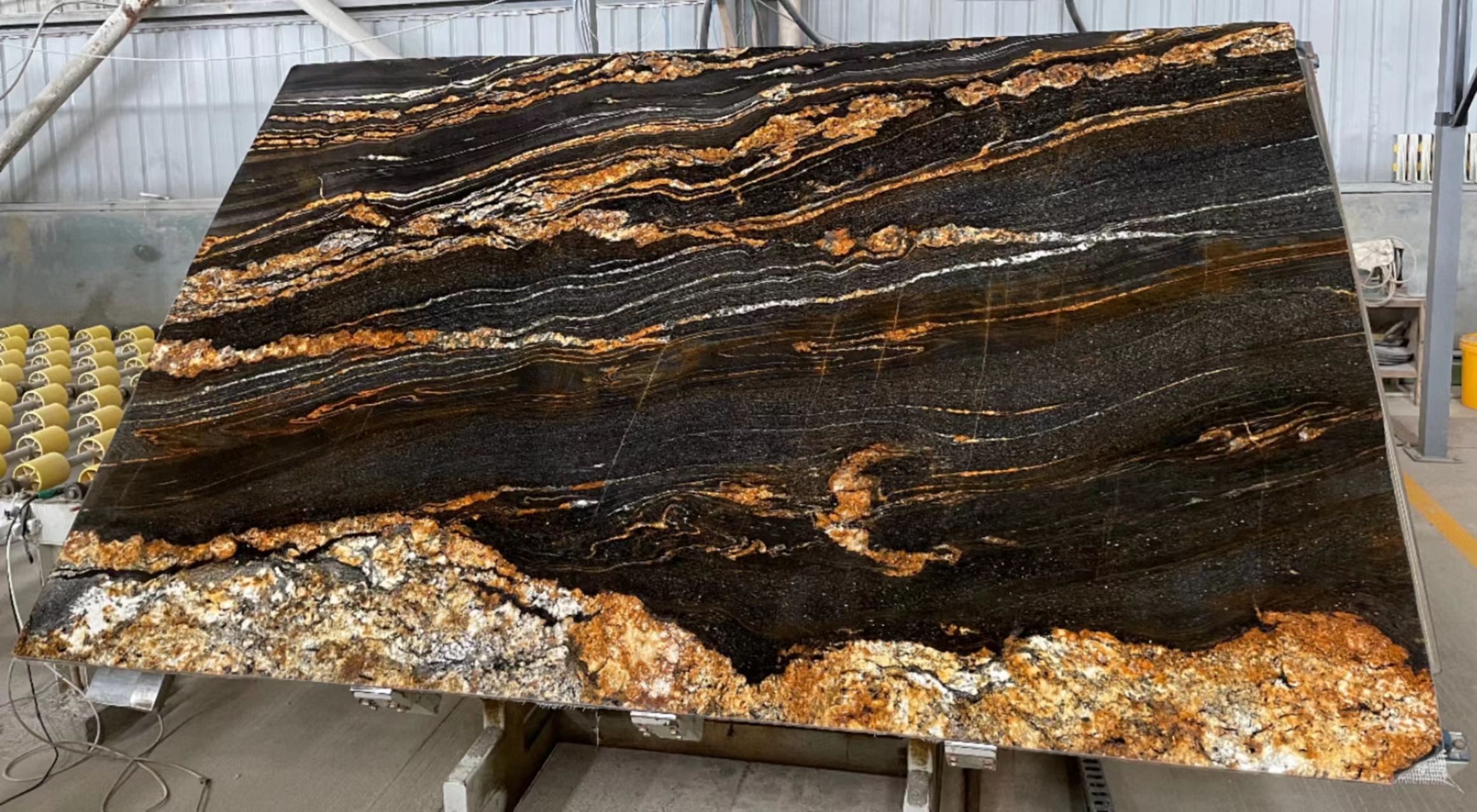 High Quality cosmic black fusion brazil granite wholesale cheap brazil gold and black stone for countertop