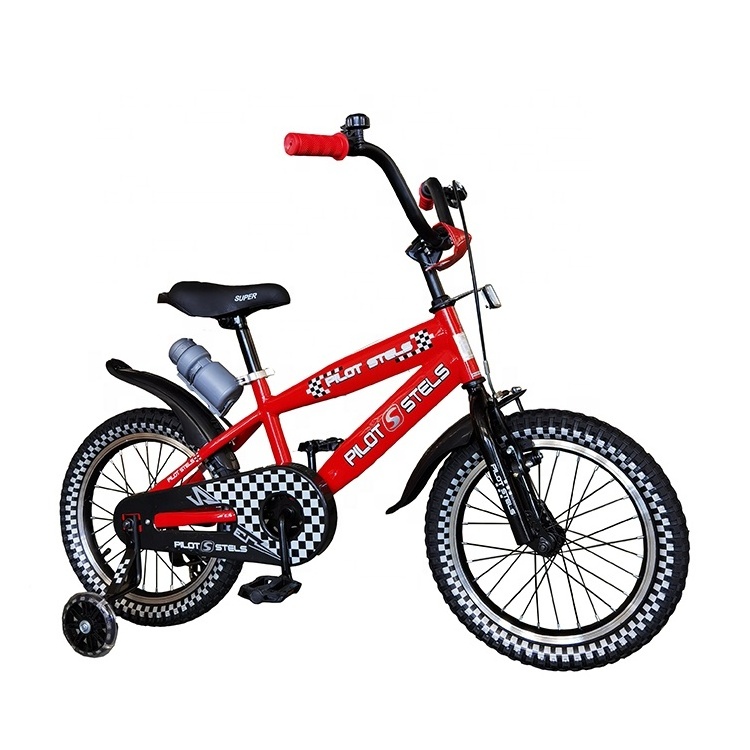 OEM Customized Children BMX Bicycle  kids Bike 16 Inch Colored Kids Bike Bicycle Steel Bead Training Frame EVA Logo Wheels