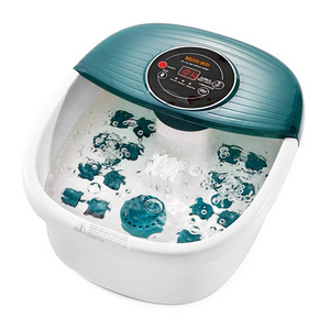 Large Bubble Foot Spa Bath Massager Machine With Full Massage Rollers And Herb Oil Salt Box