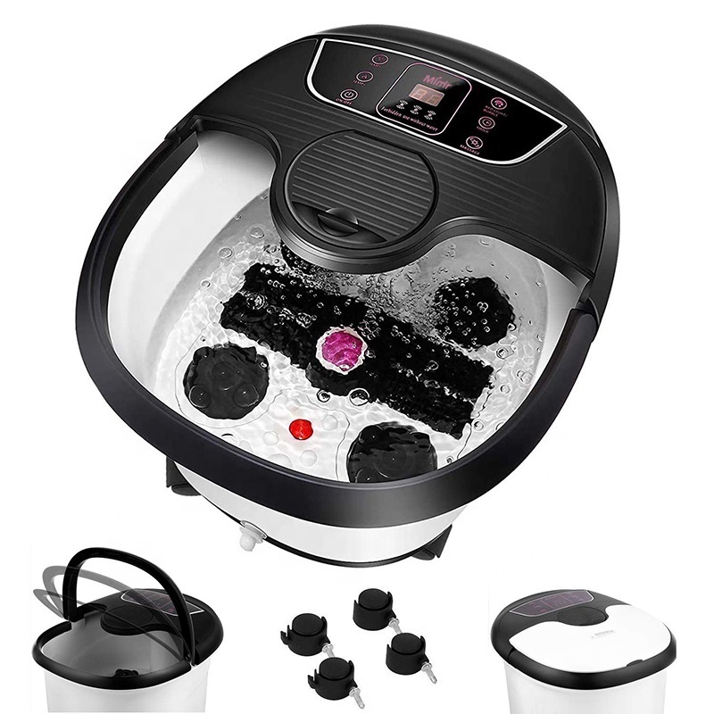 Electric Home Pedicure Automatic Heat Bubbles Foot Spa Massager Machine with Adjustable Temperature