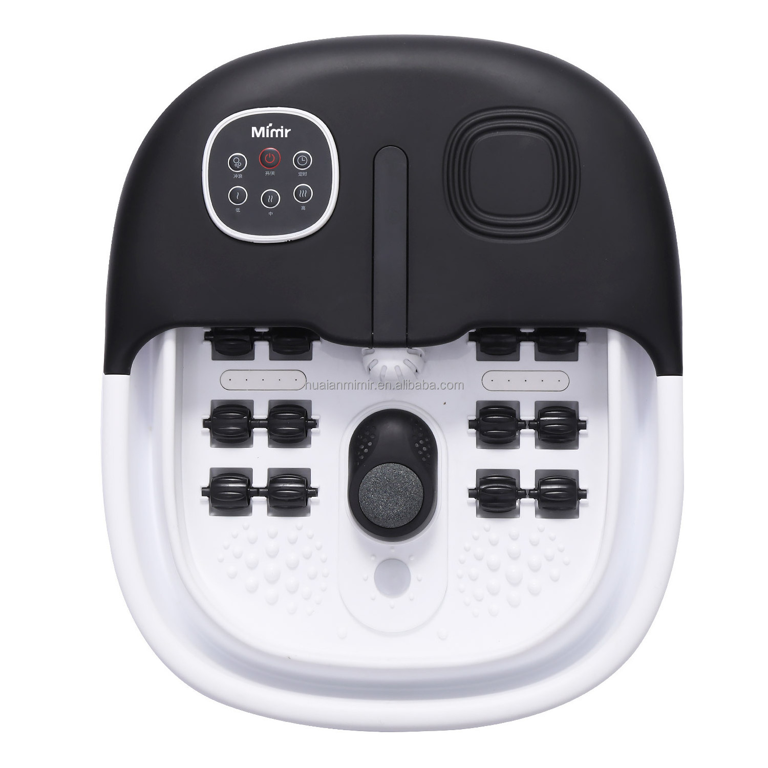 Electric Heating Water Jet Foot Spa Bath Massager Machine With Bubble Water Jet Massage Shiatsu Pumice Stone