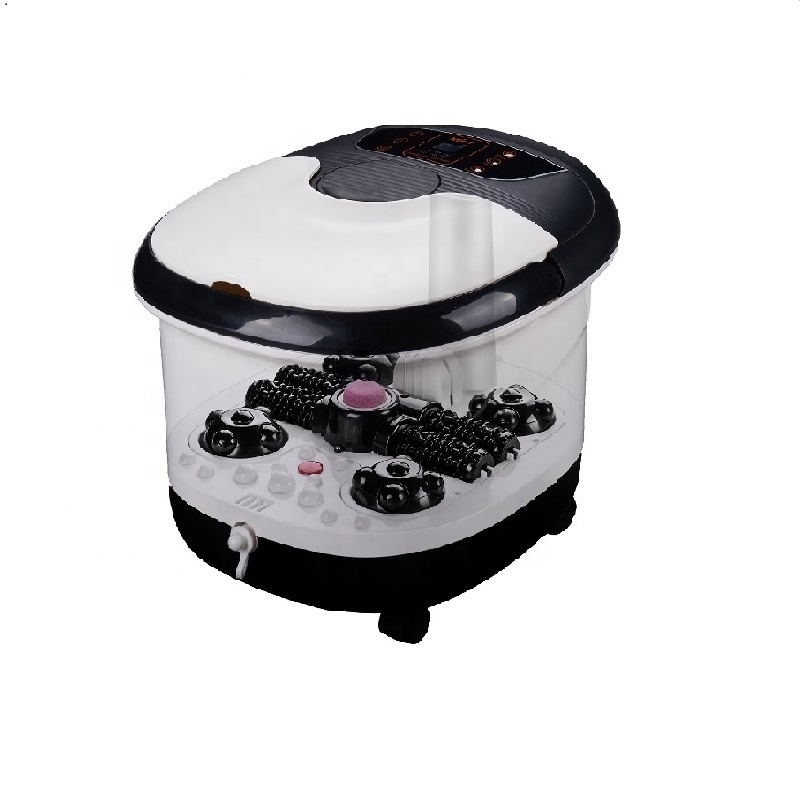 ISO14001 Factory OEM Service Electric Foot Bath Spa Massager with Heating Bubble with Shiatsu Kneading Roller