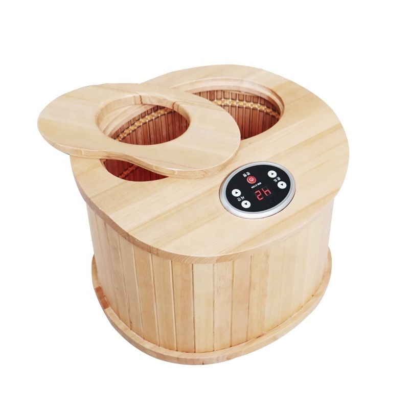 Portable Hot Barrel Detox Far infrared Foot Sauna with Jade Stone