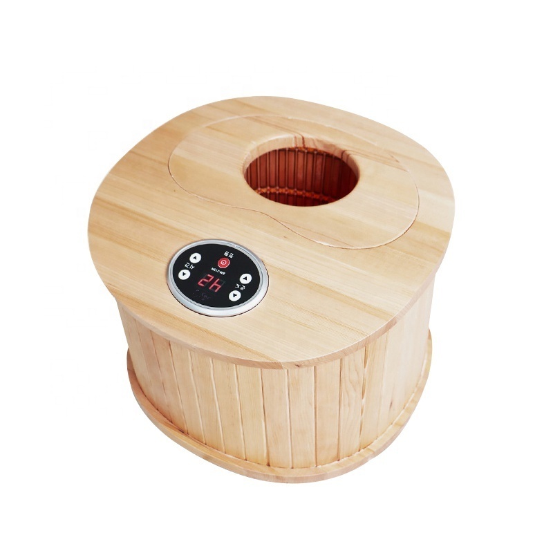 Portable Hot Barrel Detox Far infrared Foot Sauna with Jade Stone