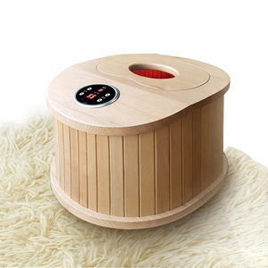 Portable Hot Barrel Detox Far infrared Foot Sauna with Jade Stone