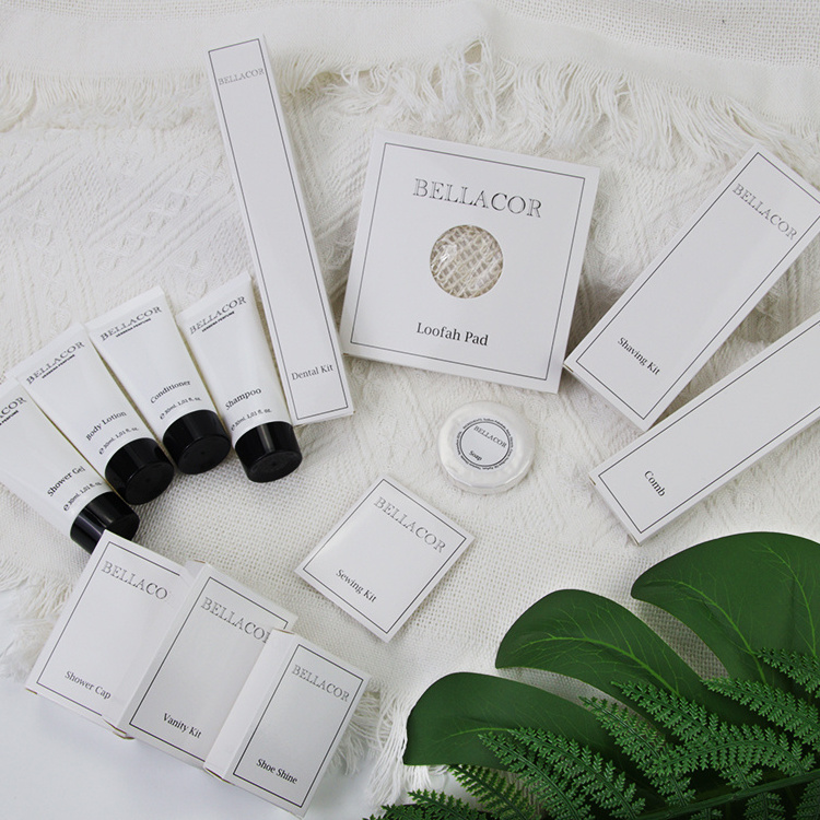 Manufacturer Spot BELLACOR Hotel Bathroom Disposable Toiletries Luxury  Hotel Amenities Toiletries Supplies Dry Amenity