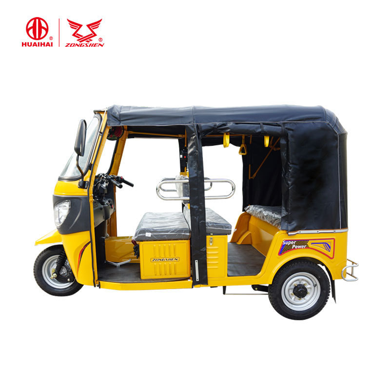 Mainstream Model Bajaj Style Motor Tricycle Hot Sale 9 Seats Passenger Loader Gasoline Tricycle Taxi