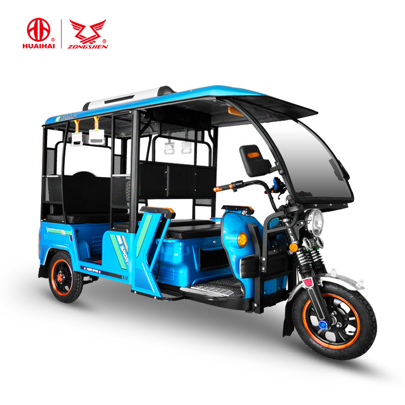 China Tricycle 3 Wheel Electric Motorised Tricycle  with Passenger Seat for 6 Passengers triciclo para adultos