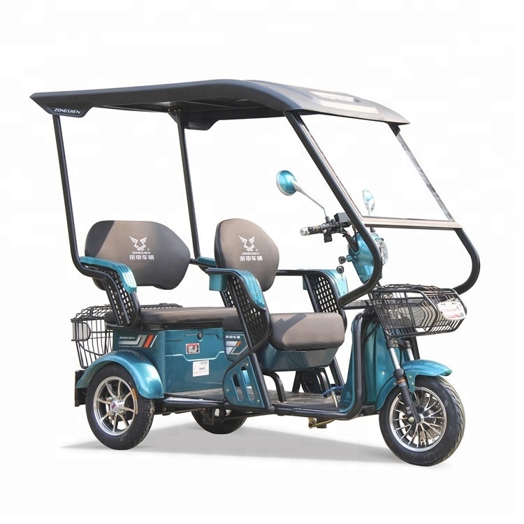 Electric Small Rickshaw Passenger Tricycle 3 Seaters Mobility Scooter