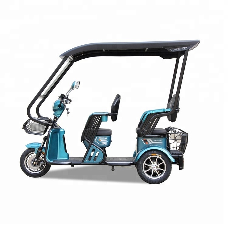 Electric Small Rickshaw Passenger Tricycle 3 Seaters Mobility Scooter