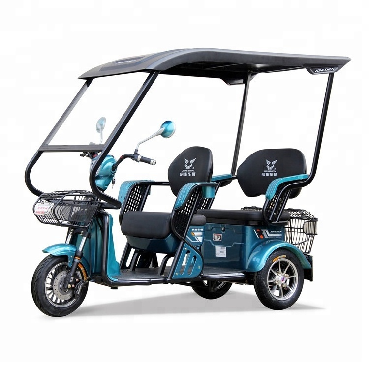 EEC Certification Handicapped Three Wheel Electric Scooter Electric Passenger Tricycle With Roof