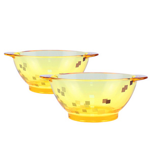 High quality large capacity dinner glass bowl transparent fruit glass plate