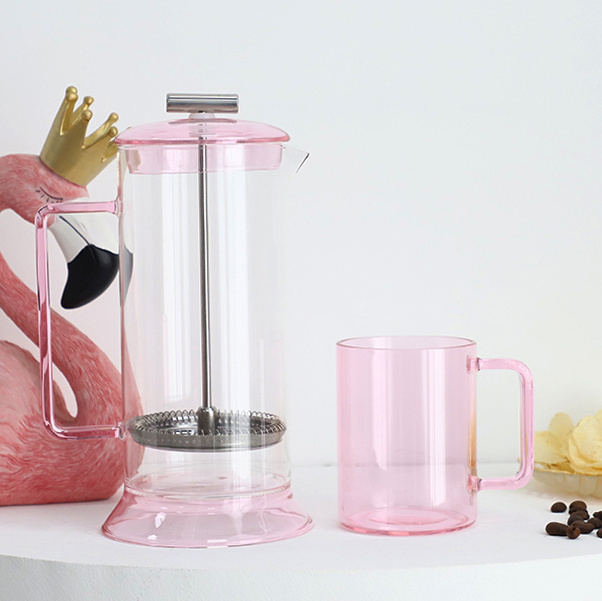 TYGLASS Hot Sale Stock 800ml French Press BPA-Free Sustainable Material Glass Francesa French Coffee Press coffee maker