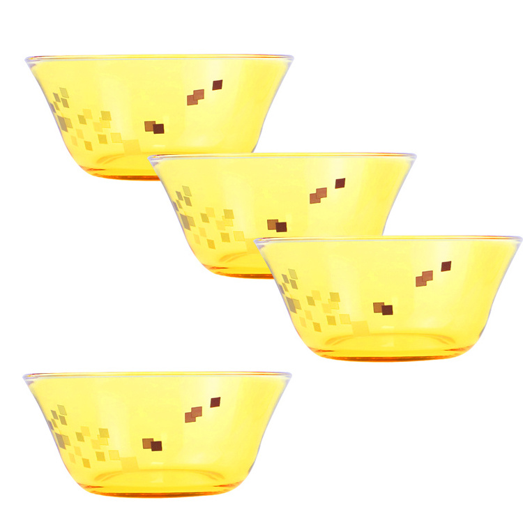 High quality large capacity dinner glass bowl transparent fruit glass plate