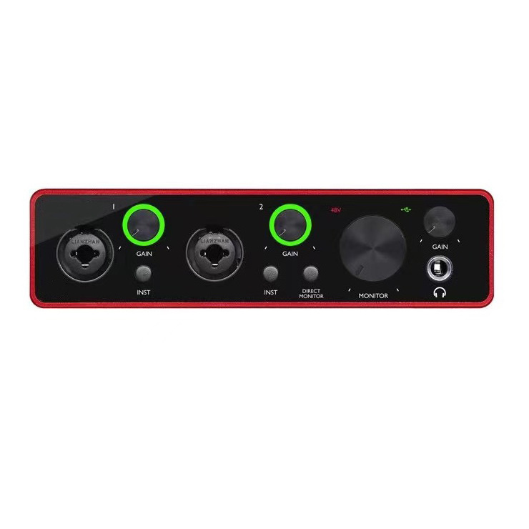 High quality professional USB Interface Audio Mixer 2 in 2 out live streaming Recording Studio Podcast Sound Card