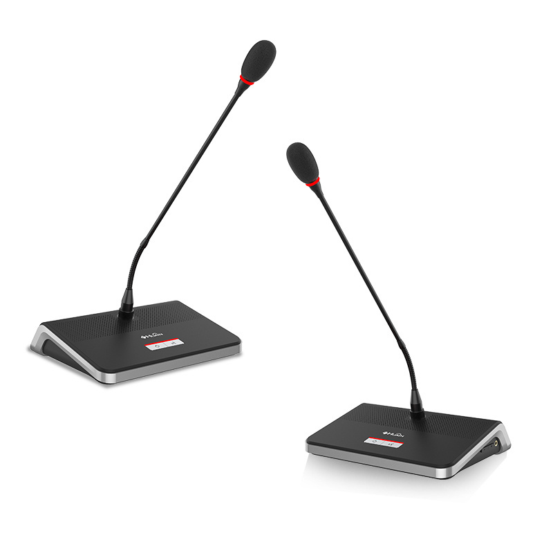 Cost-effective wired speech video conferencing meeting room audio conference microphone system with camera tracking