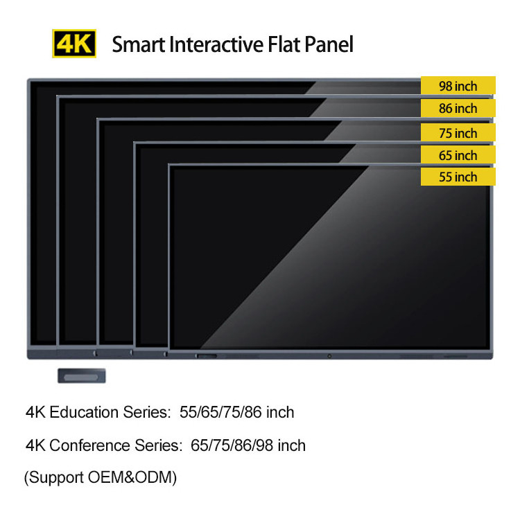 digital touch screen interactive flat panel whiteboard 55 65 75 86 inch e-learning portable electronic smart white board